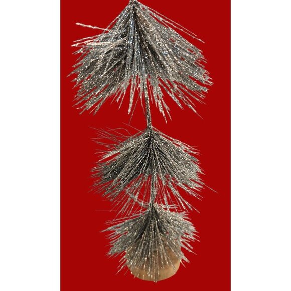 Glitter Bottle Brush Christmas Tree Set Decorative Holiday Decor 3 Pcs 6-9 Inch - Picture 7 of 10